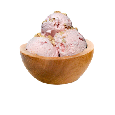 plant-based oatmilk strawberry almond crisp frozen dessert