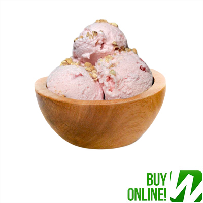 plant-based oatmilk strawberry almond crisp frozen dessert