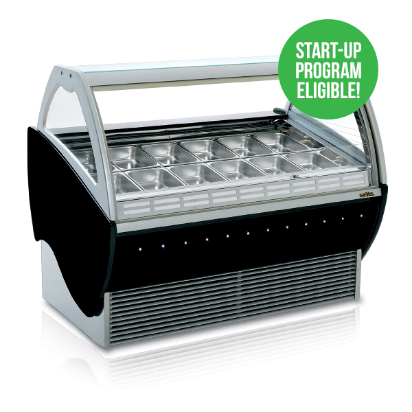 aspen deluxe 12 16 18 gelato display case equipment