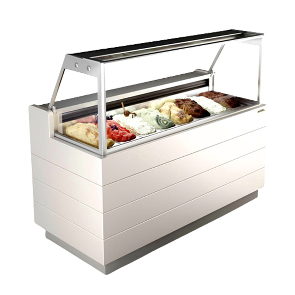 baroque slm 6 flavor gelato display case