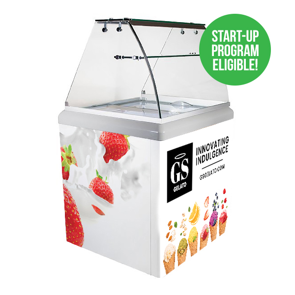 hbg 4 flavor gelato display case equipment