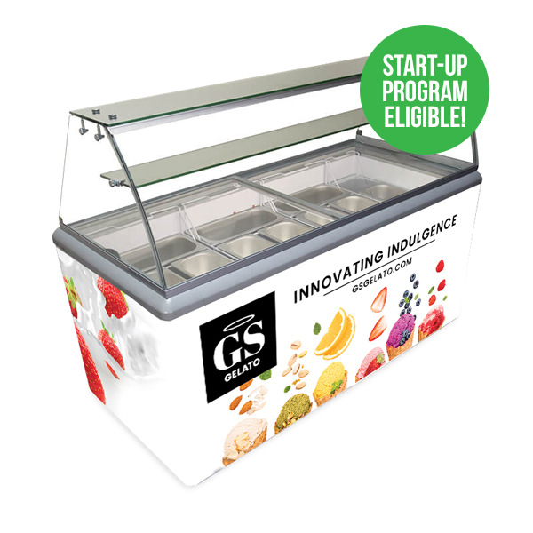 hbg 10 flavor gelato display case