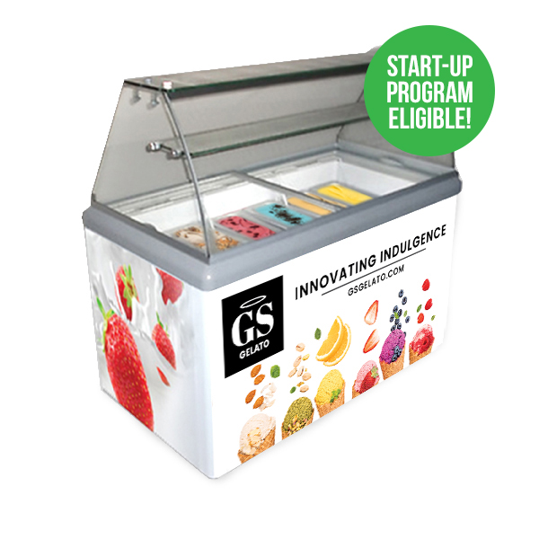 hbg 9 flavor gelato display case equipment