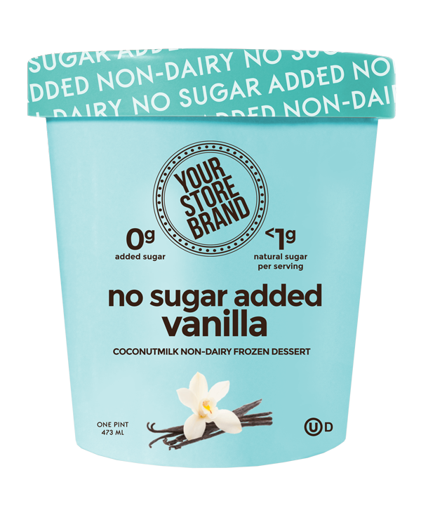 nsa-pint-mockup no sugar added plant-based frozen desserts private label
