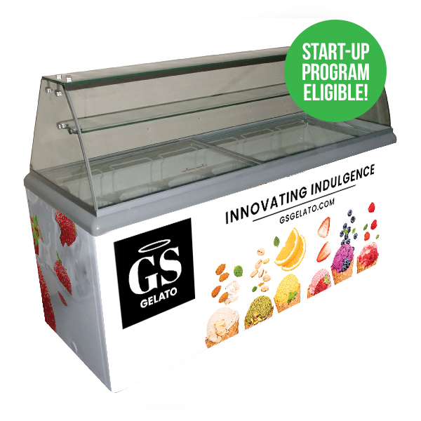 hbg 12 flavor gelato display case equipment
