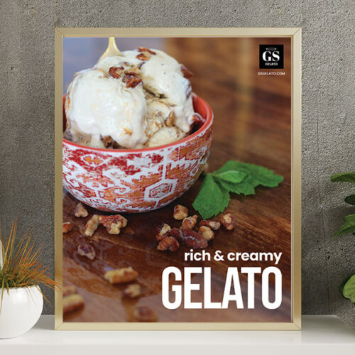 rich and creamy gelato poster