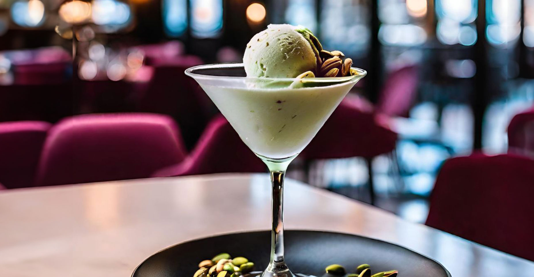 sicilian pistachio gelato martini