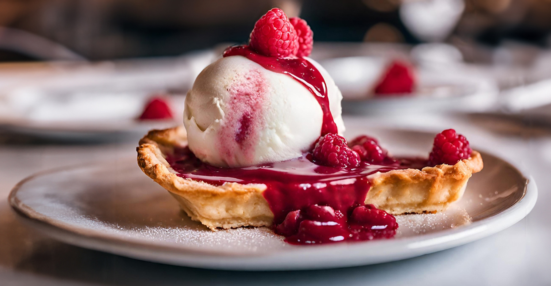 white chocolate raspberry gelato tart