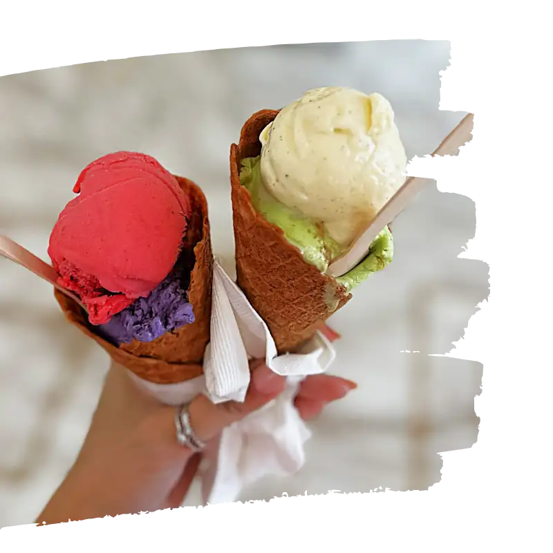 cones gelato in cones